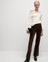 Marks & Spencer "Cord Patch Pocket Tea Dyed Flared Trousers"